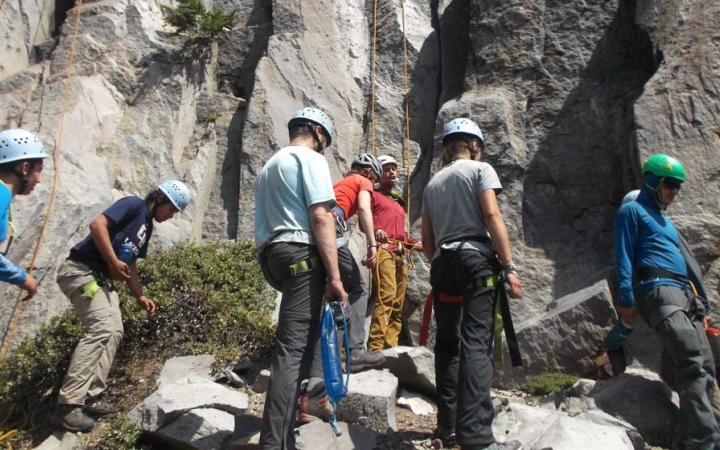 rock climbing outdoor leadership course